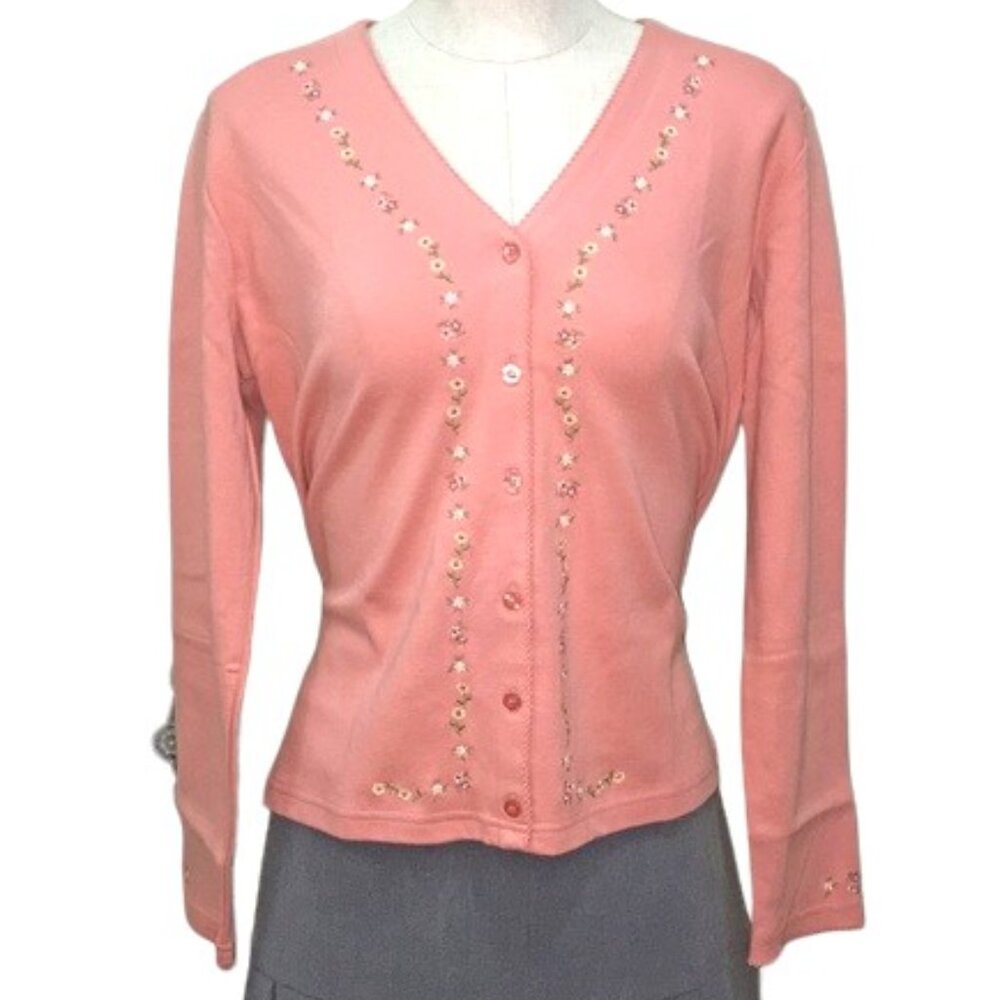 LizGolf Liz Claiborne Rose Pink Full Sleeve Top